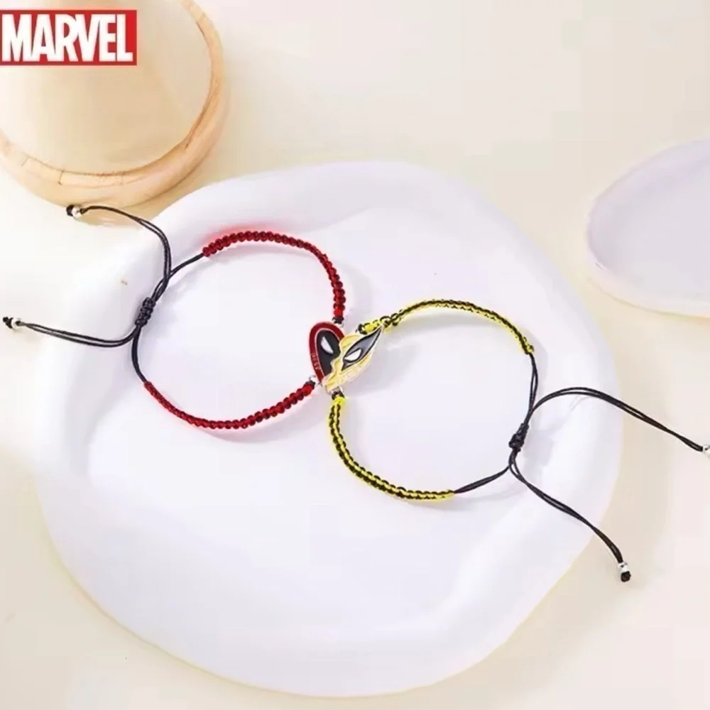 Marvel Deadpool & Wolverine BFF Woven Adjustable Bestie Friendship Bracelet